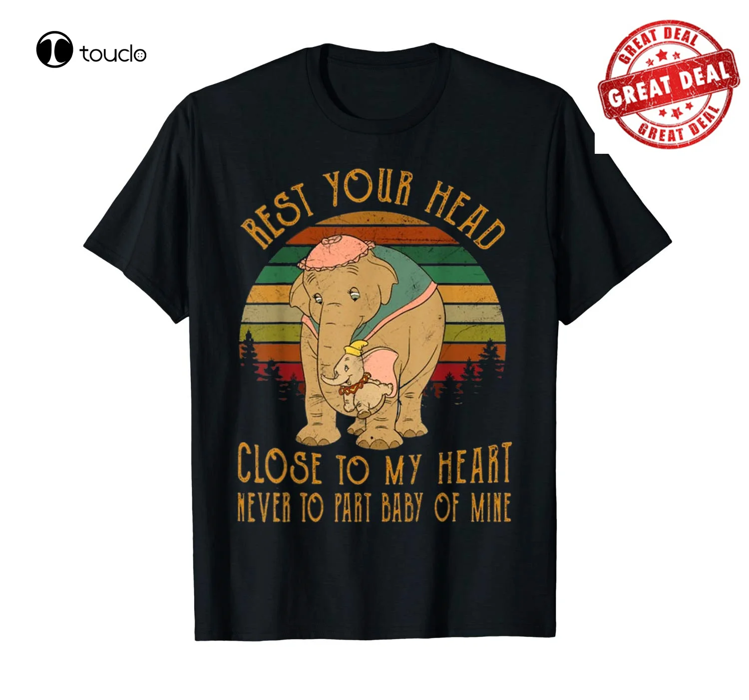 

Мужская рубашка с надписью «Elephant Mom And Dum Rest»