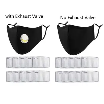 

PM2.5 Cotton Face Mask Breathable Cotton Dust-proof Mouth Masks With 10 Replaceable Activated Carbon Filters