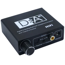Hifi DAC Amp Digital to Analog o Converter RCA 3 5mm Headphone Amplifier Toslink Optical Coaxial Output