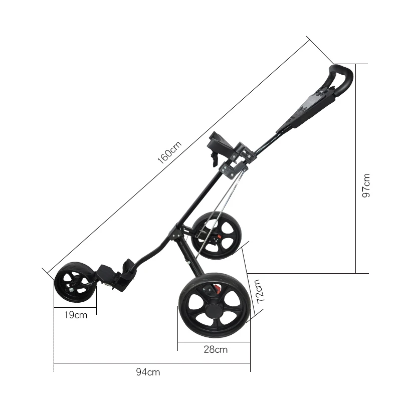 PLAYEAGLE тележка для гольфа алюминиевая регулируемая тележка для гольфа 3 колеса Выдвижная тележка для гольфа складная тележка из алюминиевого сплава с тормозом