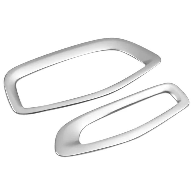 

Car 2Pcs Stainless Steel Dashboard Air Condition Vent Frame Cover Trim Fiber Sticker Car Center Outlet for Volvo S60