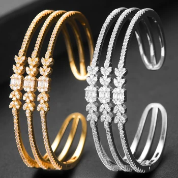 

GODKI Romantic New 3 in 1 Fine Sweet Bangle for Women Daily Party Bridal Wedding Nice Super Gift for Friends Lover surprise 2020