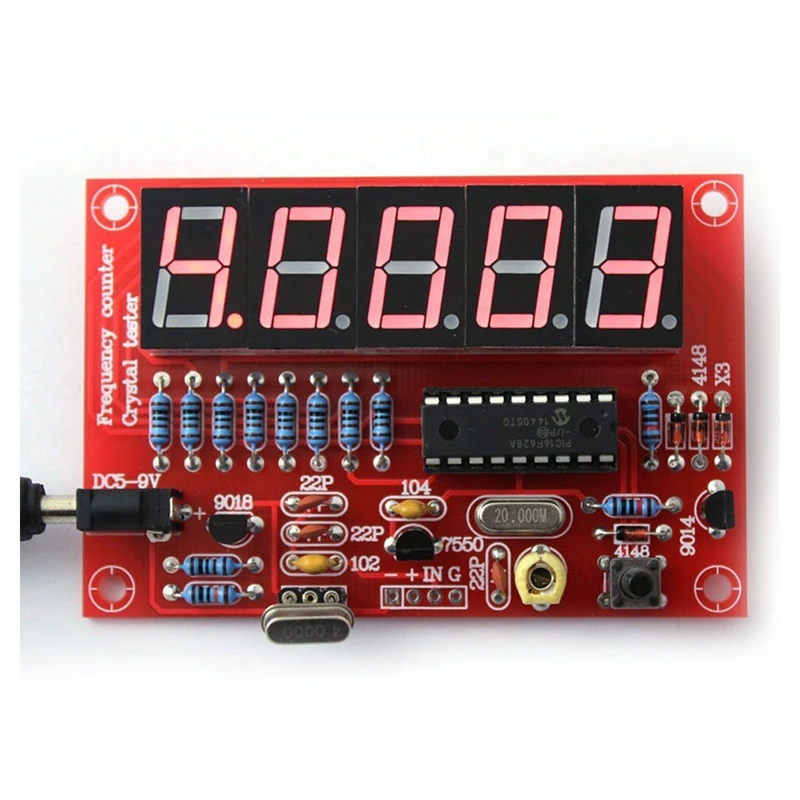 GTBL 50 МГц кварцевый генератор частоты тестеры счетчика DIY Kit 5 разрешение цифровой красный