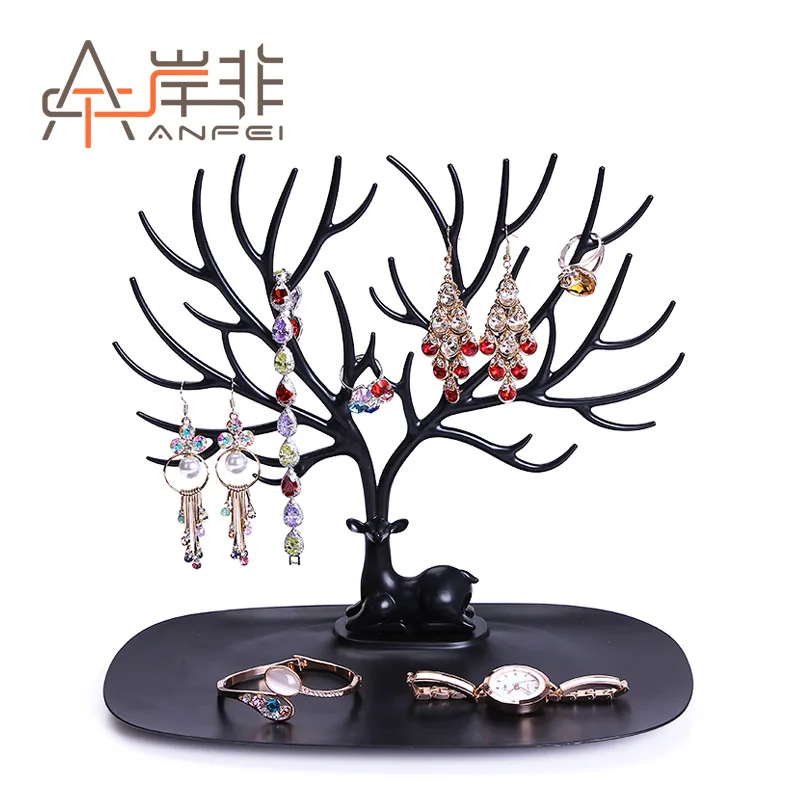 

2019 New Style Online Celebrity Antlers Jewelry Display Stand Jewelry Necklace Ornament Display Hanger Key Earrings Storage Rack