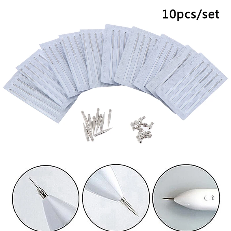 10pc/set Spot Removal Pen Needles For Laser Plasma Pen Facial Beauty Skin Dark Spot Remover Mole Tattoo Accessories