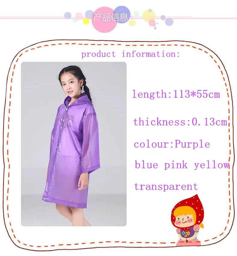 1 Item Cute Dinosaur Polyester Baby Raincoat Outdoor Waterproof Rain Coat Children Impermeable Poncho Boy Girl Rain Jacket Gift