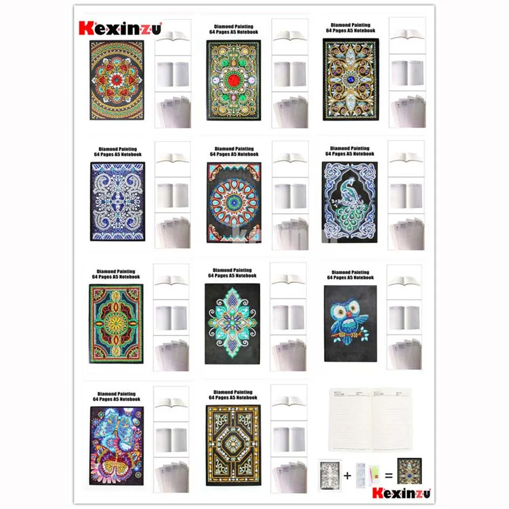 

New Arrivals Diamond Painting Accessories Notebooks Special Shaped Diary Book Diamond Embroidery Tool A5 Mosaic Painting Gift