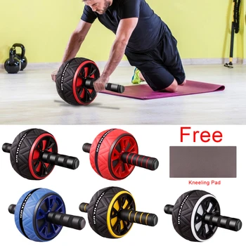 

Abdominal Roller Exercise Wheel Fitness Equipment Mute Roller For Arms Back Belly Core Trainer Body Shape With Free Kneeling Pad