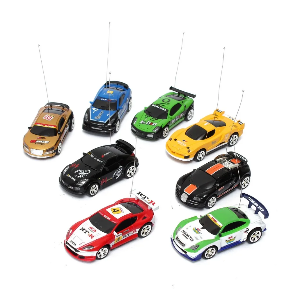 

Sport R/C Racer Coke Can Car Mini Radio Remote Control Vehicle RC Micro Racing Toys Small Porket 2 Frequency Gifts for Children