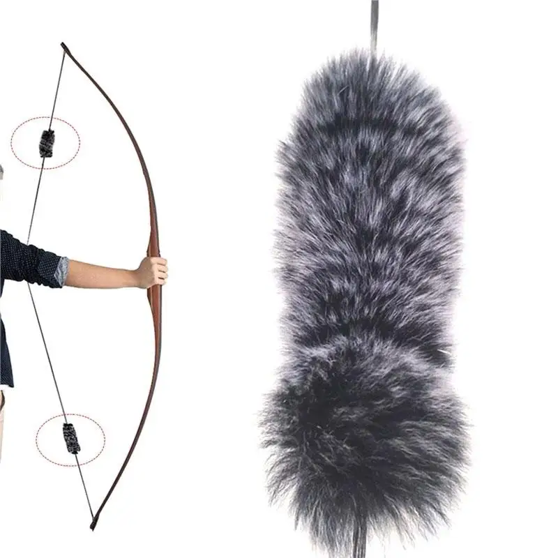Лук амортизатор мягкий черный серый из кроличьей шерсти стрела для стрельбы лука