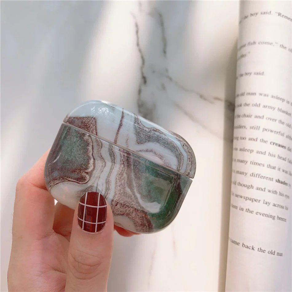Чехол для наушников для Apple Airpods Pro, чехол с мраморным рисунком, силиконовый чехол для Apple Air Pods Pro 3, Наушники Earpods, зарядная коробка - Цвет: 1123B
