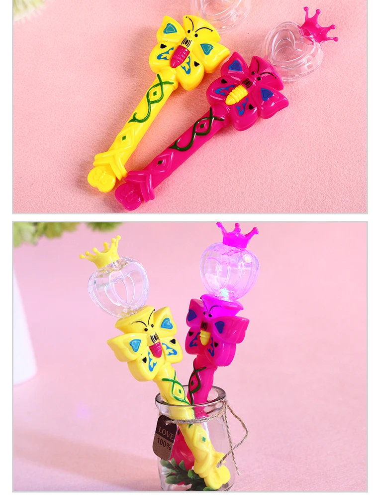 Children's luminous 3D projection toy Butterfly shape crown design Party festival concert cheering light stick Room full of star