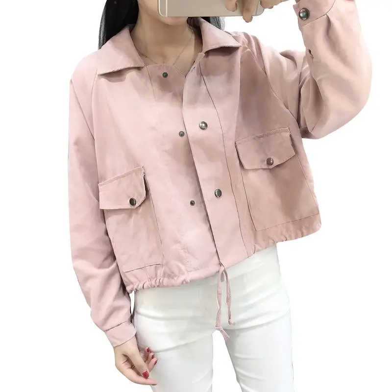short pink denim jacket