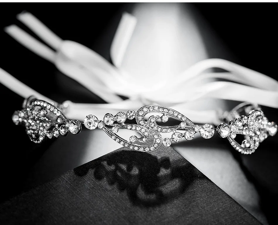 Luxury Women 3 Pieces Wedding Accessories Bridal Jewelry Rhinestone Headwear&Earring&Necklace Set Fashion Marriage Wedding Party