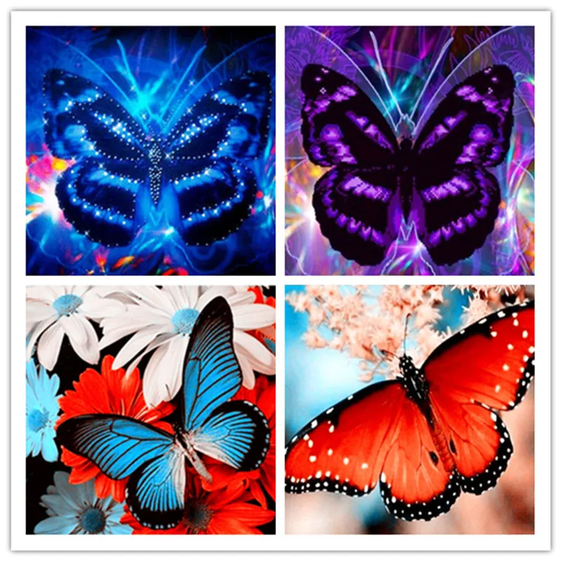 

NEW Diamond Embroidery Animals butterfly DIY Cross stitch Full drilling Diamond Painting Picture Home Decoration