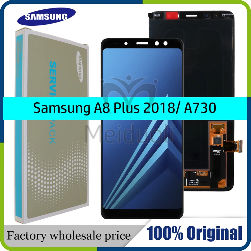 

100% ORIGINAL AMOLED Display LCD For SAMSUNG Galaxy A8 Plus 2018 A730 LCD Display Touch Screen Digitizer Replacement Can adjust