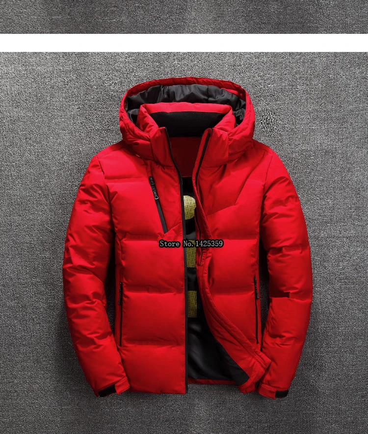 long puffa coat Winter Down Coat Men's Thick Warm White Duck Down Parkas Jacket Men Snow Parka Jacket Overcoat Windbreaker Hooded Warm Parkas mens down jacket