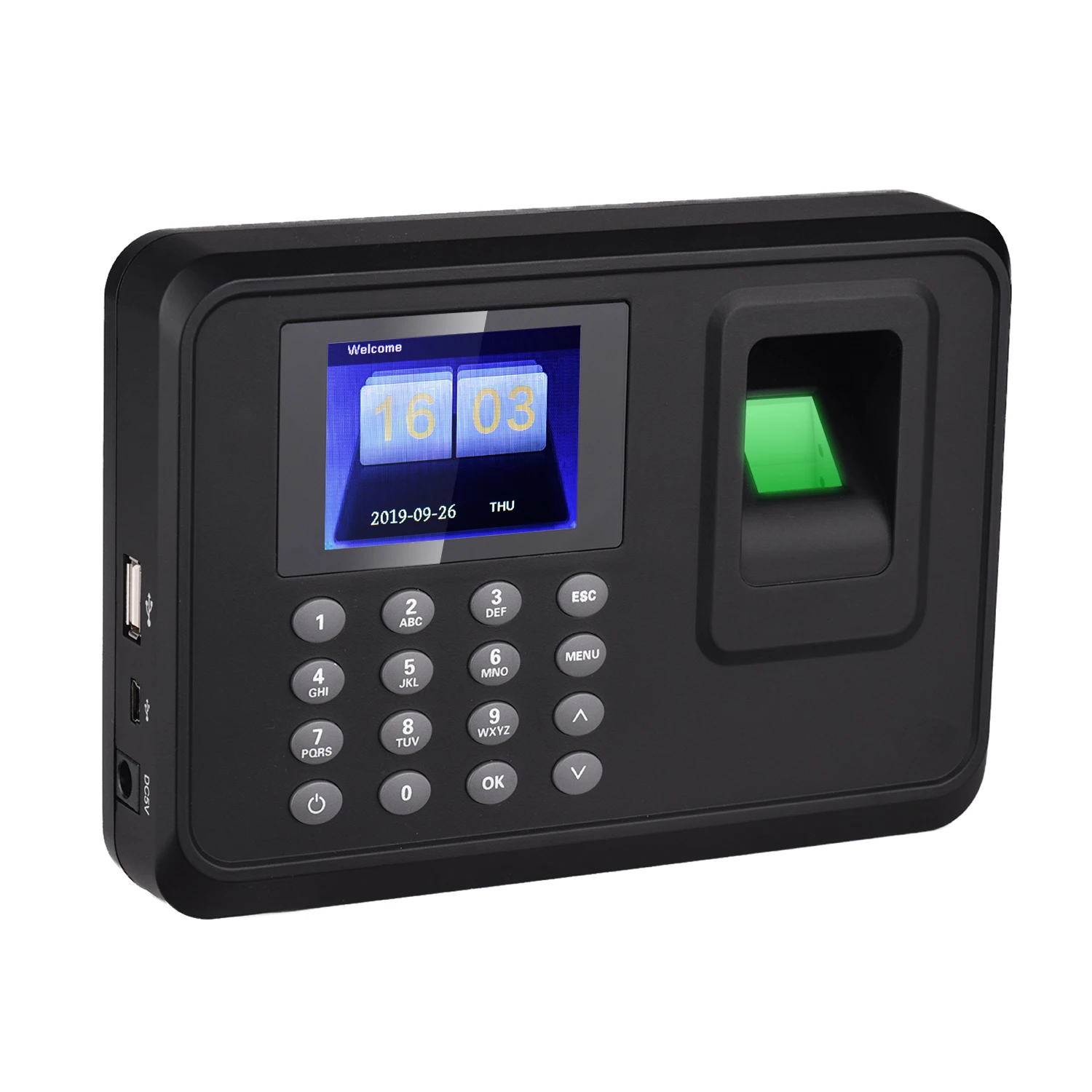 Intelligent Biometric Attendance Machine Fingerprint Recognition Employee Checking-in Recorder Support USB Disk Data Download