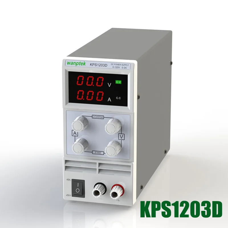 

KPS1203D Adjustable High precision double LED display switch DC Power Supply protection function 120V3A 110V/220V 0.1V/0.01A EU