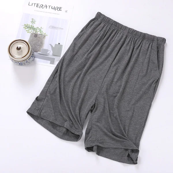 Large Size Summer Modal Mens Sleep Pants Casual Drawstring Short Pants Male Sleeping Shorts Loose Comfortable Men Sleep Bottoms mens pajama shorts set Men's Sleep & Lounge