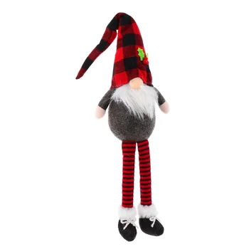 

Santa Claus Christmas Ornaments Faceless Doll Long Legs Plush Gnome Doll