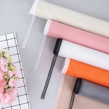 

Flower wrapping paper Valentine's Day new lace girl snow yarn lined with flower packaging material paper