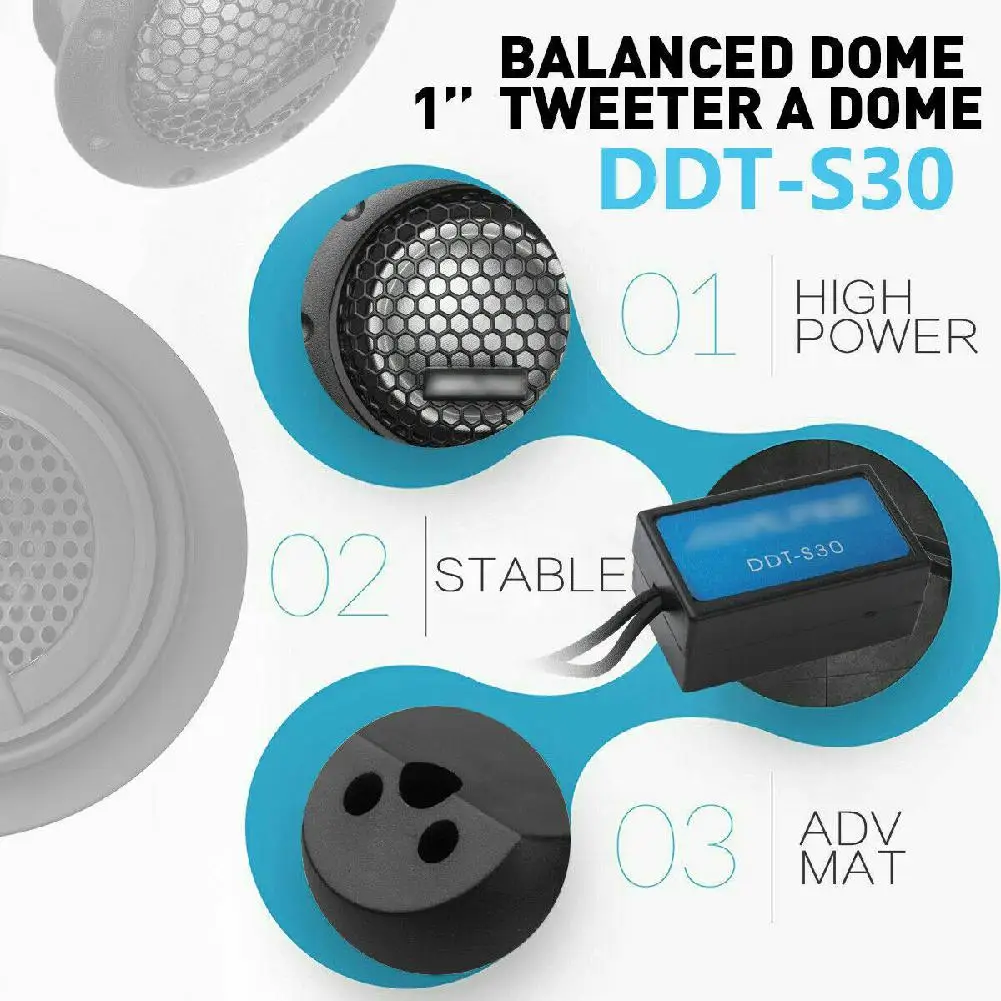 2PCS Car Tweeter Speakers Car Audio Silk Film Car Horn 180W High-Pitched Audio Loudspeaker Car Audio Modification