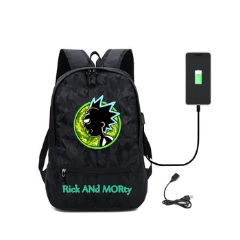 

Women Cartoon Backpack Anime Rick and Morty Backpack School Bags Teenagers Laptop Shoulders Bag Bookbags Men Travel Bags