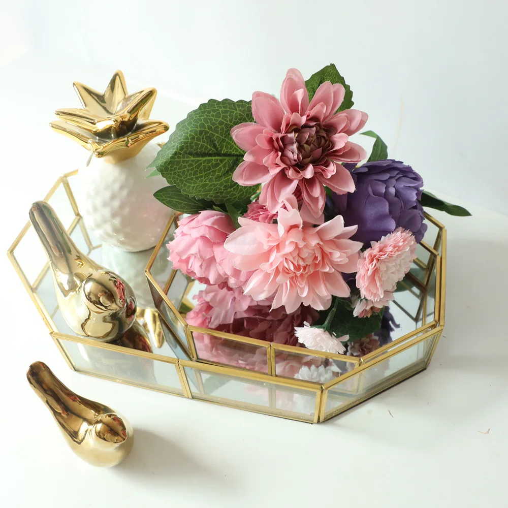 

Искусственный Пион, Маргаритка, Далия, цветочный букет для рукоделия, свадебный букет, 5 цветов