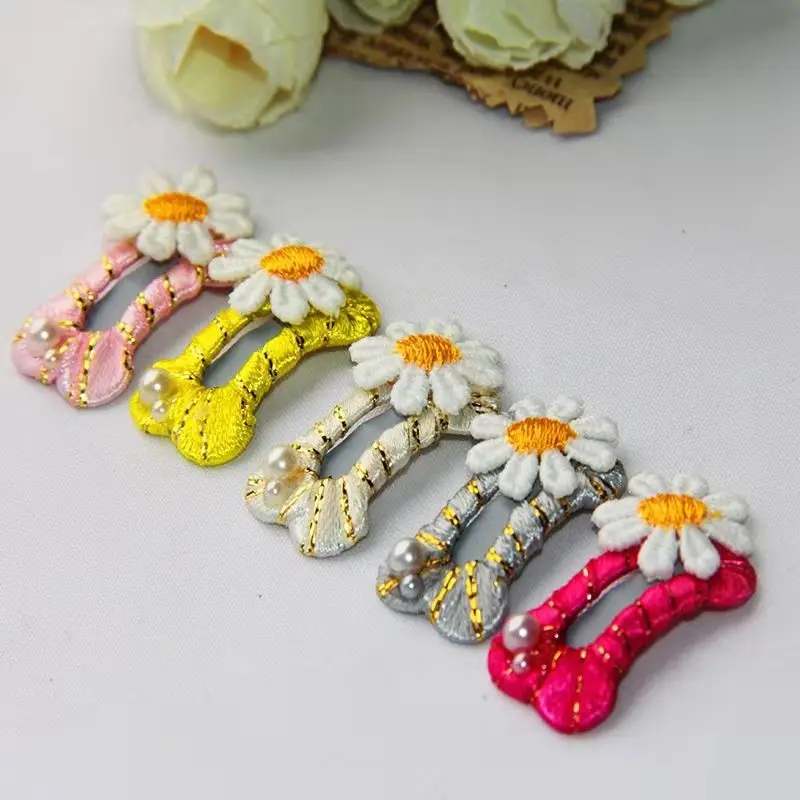 

2021 Pet BB Clip Dog 2.5 cm Handmade bone florets Hairpin Teddy Mni Fluorescent series hairpin Pet Accessories