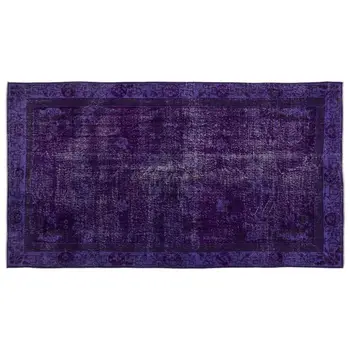 

Handmade Purple Vintage Overdyed Turkish Area Rug 152x280 Cm-4'12''X9'2''