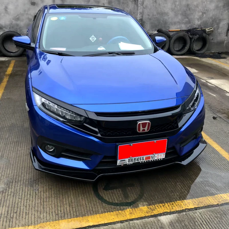 

UBUYUWANT Front Bumper Lip Diffuser For Honda Civic 2015-2018 front Bumper Diffuser Bumpers Protector Body kit For Honda Civic