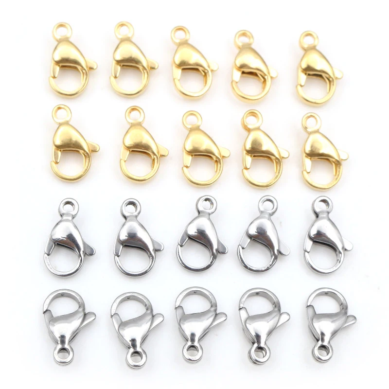 20 Fermoirs Boucle De Homard Inoxydable Pour Bijoux - Connecteurs Acier