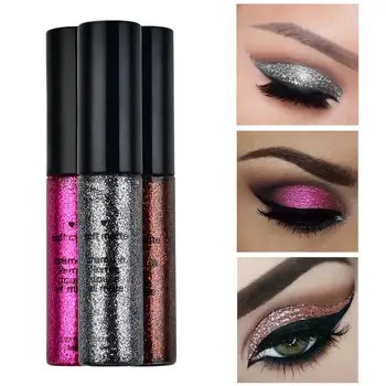 

Blue ZOO 1pc Silver Gold Pearly Lustre Liquid Eyeliner Sparking Sequin Canthus Eye Makeup Waterproof
