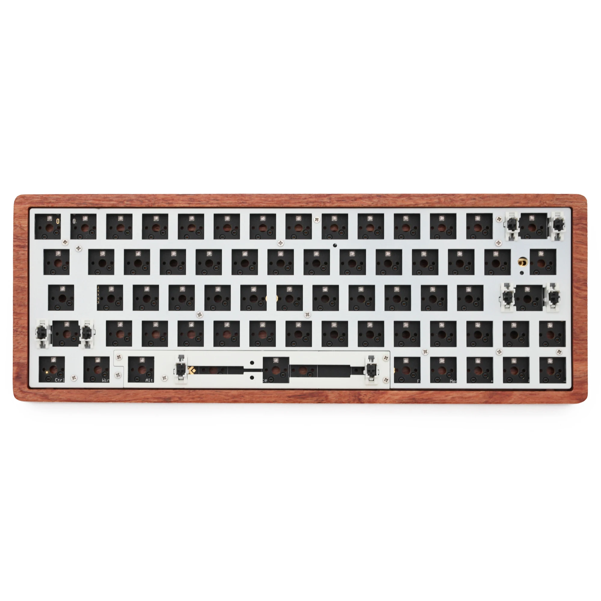 Switch Mechanical-Keyboard Cnc-Case Most-Gh60 Wooden Custom Gk64 Hot Swappable Rgb Match