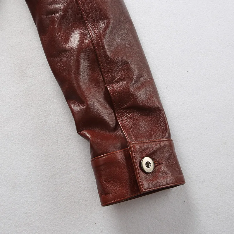 Black Friday 1813 Read Description! Asian size genuine cow skin leather jacket mens cowhide casual vintage leather jacket