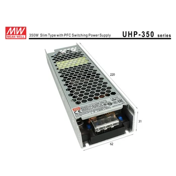 

MEANWELL MW73503 MeanWell CV power supply 12V 350W 29,2A fanless UHP-350-12 transformer AC to DC 220V 12V for lights