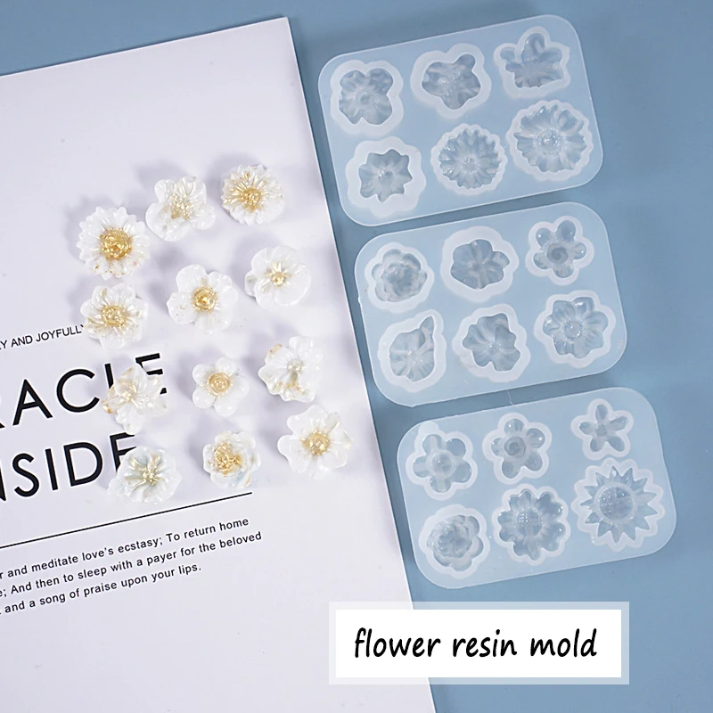

New Resin Flower Mold DIY Decorations UV Epoxy Mold Small Flowers Casting Silicone Mould DIY Crafts Jewelry Making Tools