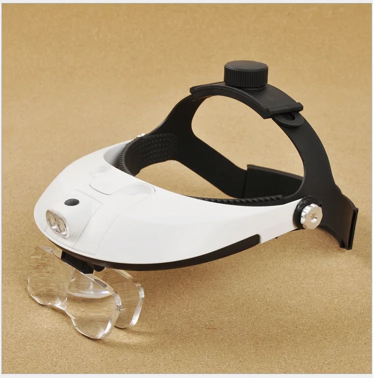 Optical Lens Head-mounted LED Magnifier 5X Magnification Effect For Repairing Experimental Surgery