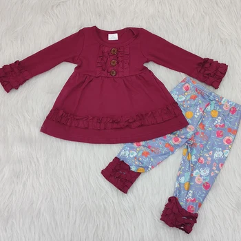 

Winter Clothing toddler kids baby girl clothes long sleeve top floral legging pant set clothing suit kids outfit baby clothing