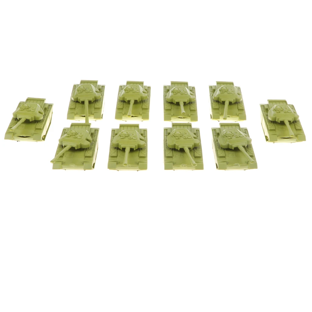 10pcs  Base Toy Soldiers Kit Blockhouse Medium Tank  Men ACCS Yellow