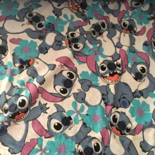 50*170 см "Лило и Стич" эластичная хлопковая трикотажная ткань для шитья «сделай сам» Лоскутная работа для маленьких девочек и мальчиков, рубашка, одежда