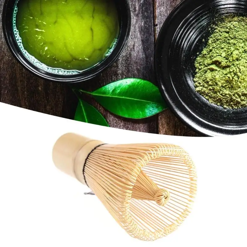 Japanese Whisk Brush Tool Matcha Green Tea Powder Solid and Sustainable Traditional Utensils Bamboo Kitchen Tea Accessories