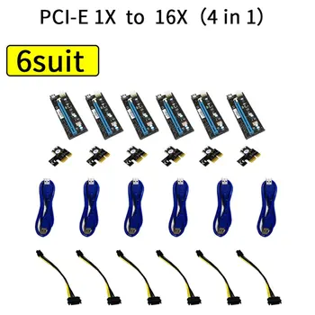 

PCI Express 1X to 16X Riser Card PCIE 1X to 16X Suit with 60cm USB 3.0 Extension Cable for BTC Miner Machine