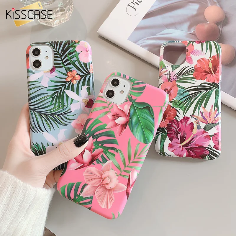 

KISSCASE Case for iPhone 11Pro MAX 11 Floral Phone Case For iPhone XS Max XR 7 8 6 6S Plus Soft TPU Cacarsa For iPhone X 8 7 6 s