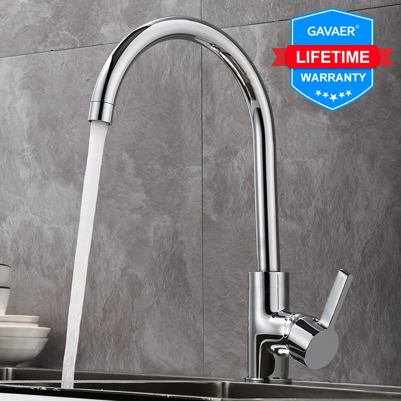 Preise Gavaer Küche Wasserhahn 360 Drehen Kitchen Sink Tap Klassische Glatte Wasserhähne Einstellen Design Heiße und Kalte Dual Verwenden Und schäumen Net
