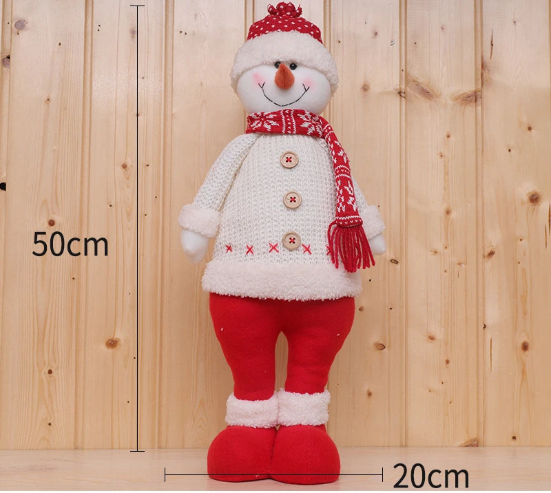 Рождественские куклы большого размера, выдвижной Санта-Клаус, снеговик, лося, игрушки, рождественские фигурки, игрушки, рождественский подарок для детей, украшения на елку - Color: Upright Snowman