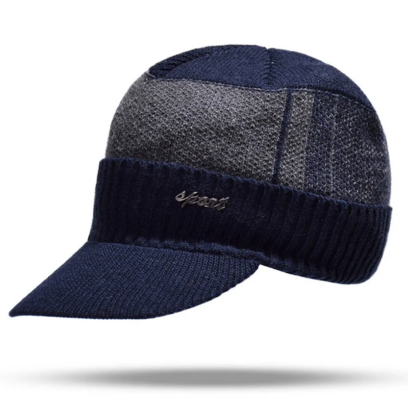 Warm Winter Men Thickened Baseball Cap Velvet Men's Beanies Hat Wholesale