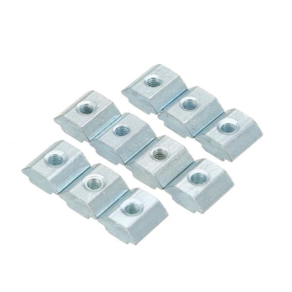 

50pcs 20M3 T Sliding Nut Block M3 Slot T Nut for 2020 Aluminum Profile Carbon Steel Nuts Tool Parts