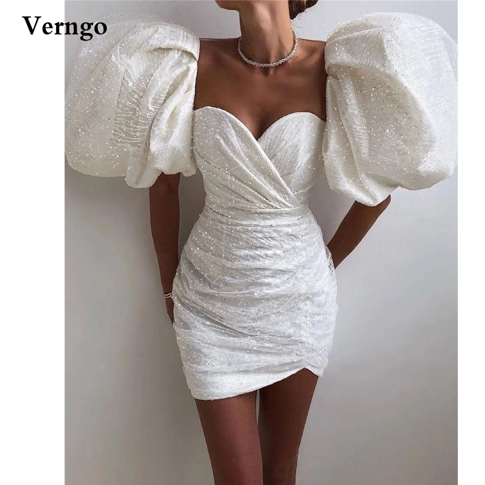 Verngo Sparkle Ivory Cocktail Dresses ...